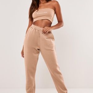 Tan Oversized Missguided 90's Joggers